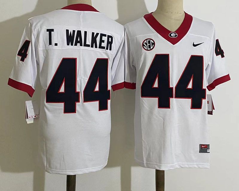 Men Georgia Bulldogs #44 T.Walker White Nike 2025 NCAA Jersey